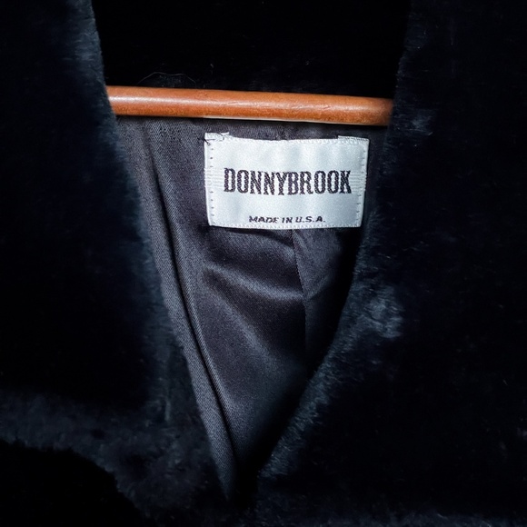 DONNYBROOK Black Faux Fur Plush Coat - Vintage - Picture 4 of 4